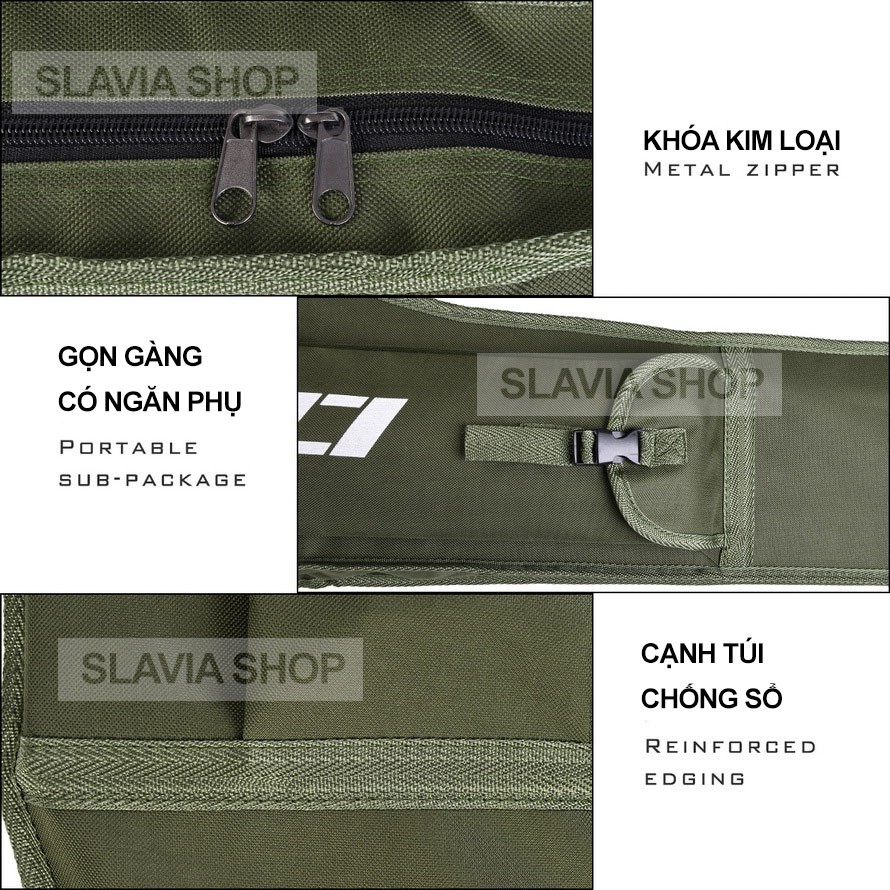 Túi câu cá & đựng củi PCP dài 1m2, có 2 ngăn chính hãng NEO