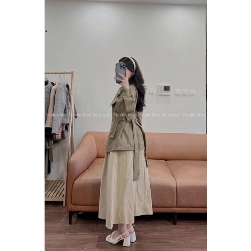 Áo Mangto cổ quạt