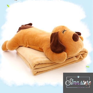 Bộ gối mền Chó lười 3 trong 1, Hàng Loại 1 siêu to dài 70cm, nỉ nhung cực mịn. gối mền văn phòng, du lịch SD2_GM_Choluoi