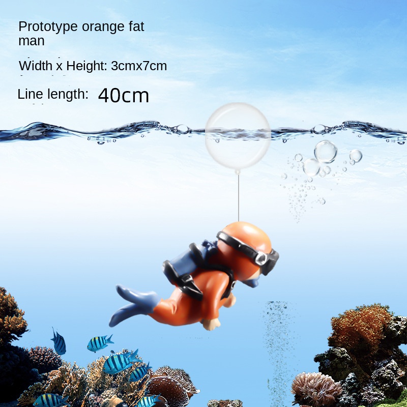 Trang trí bể cá Hồ cá mô phỏng thợ lặn 1pc nổi Thợ Lặn Bể Cá Đồ
