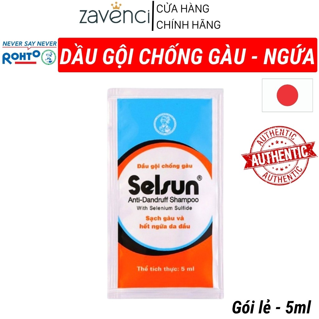 Dầu Gội SELSUN Trị Gàu Và Ngứa Da Đầu Chính Hãng (Gói lẻ dùng thử - 5ml)