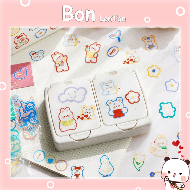 Sticker dán hoạt hình siêu cute dễ thương dán sổ, dán điện thoại đẹp