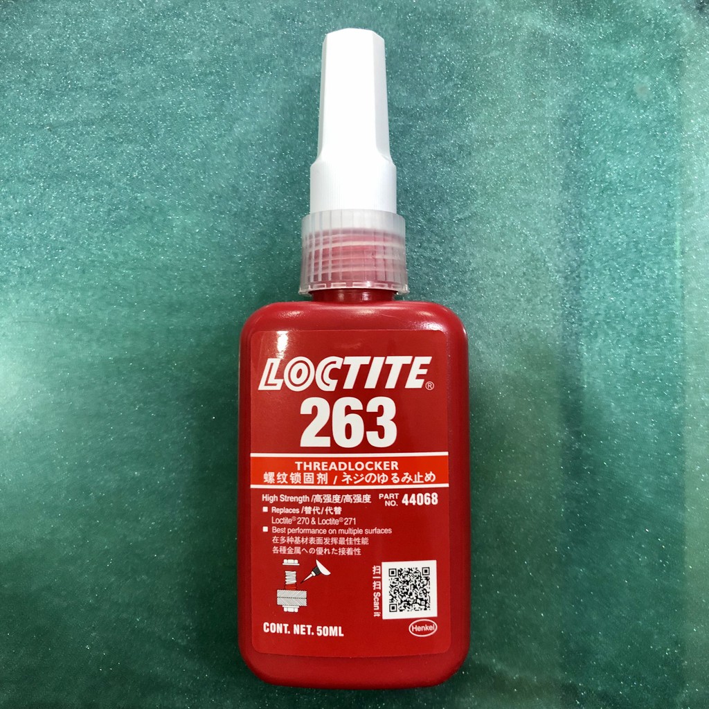 KEO DÁN KHÓA REN MÀU ĐỎ LOCTITE 263 HIGH STRENGTH THREADLOCKER 50ML