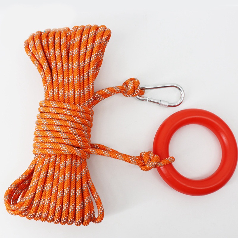 Dây Thừng Ném Cứu Hộ Màu Trắng Phản Quang Kèm Túi Ném Đa Ứng Dụng