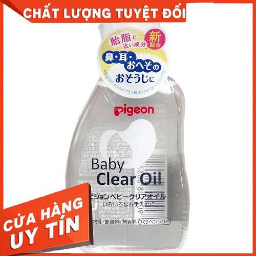 [Hàng Nhật nội địa] Dầu massage body em bé Pigeon Baby Clear Oil, dầu dưỡng ẩm