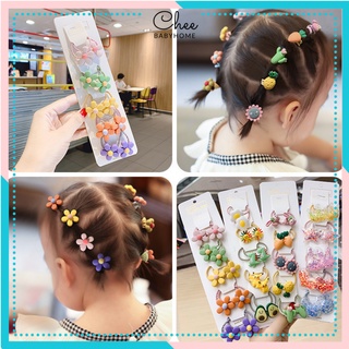 Set 10 dây cột tóc cho bé gái màu sắc xinh xắn phong cách Hàn Quốc - Chee Babyhome