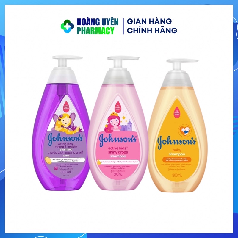 Dầu gội óng mượt cho bé gái Johnson's Active kids shiny drops 500ml (Johnson/ johnsons)