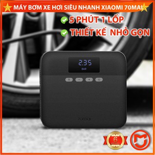 Máy bơm lốp ô tô mini Xiaomi, Máy bơm xe hơi mini 70Mai, Áp lực 11bar