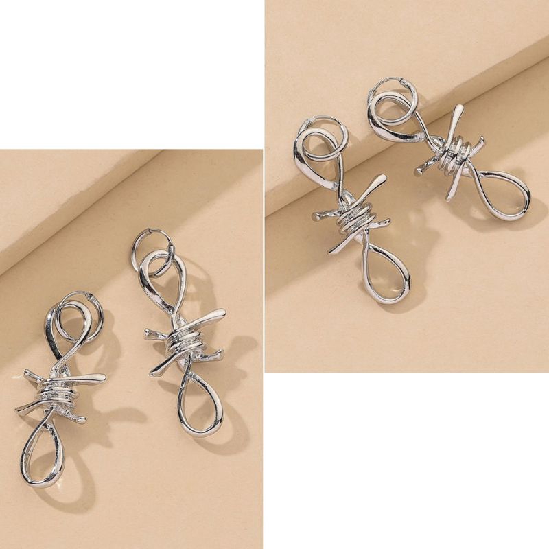 Bộ Trang Sức Dây Chuyền + Vòng Tay + Bông Tai Hình Dao Lam Độc Đáo