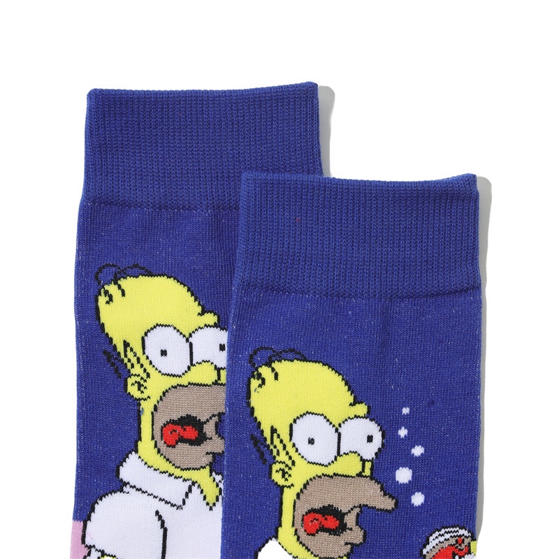 Vớ Thoáng Khí Họa Tiết Hoạt Hình Simpson Dễ Thương Thời Trang