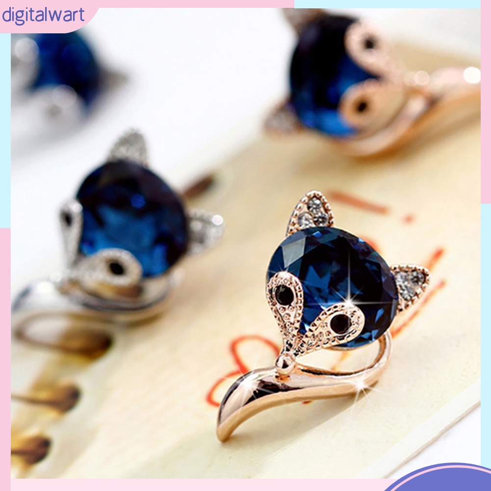 Hoa Tai Đính Đá Hình Chú Cáo Xinh Xắn Dành Cho Nữ