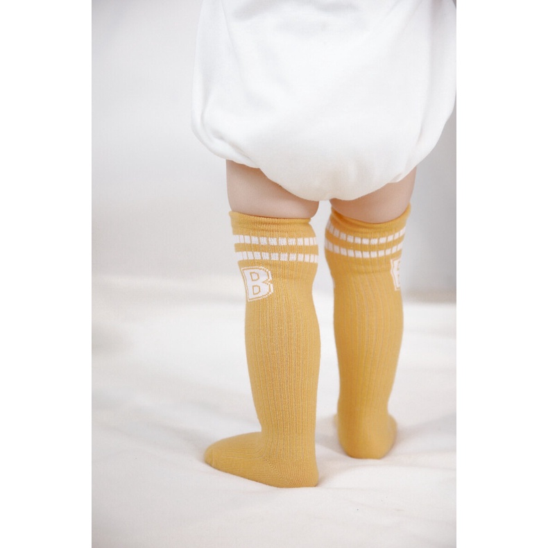 Vớ Cotton Cao Đến Đầu Gối Họa Tiết Sọc Ngang Dành Cho Trẻ Sơ Sinh