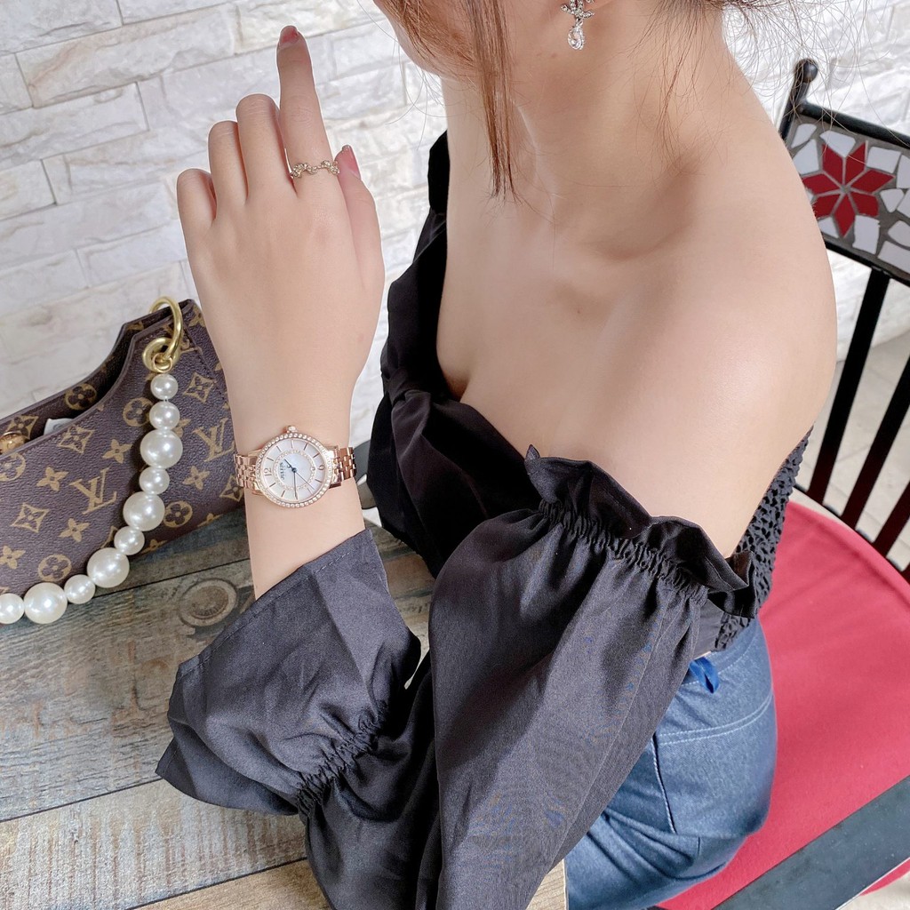 Đồng hồ nữ JS-051 Julius Hàn Quốc kính sapphire dây kim loại (nhiều màu)