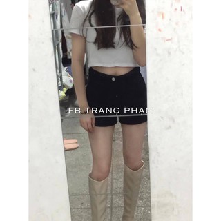 [Order] Quần short jean đen basic hách dáng phong cách Hàn Quốc