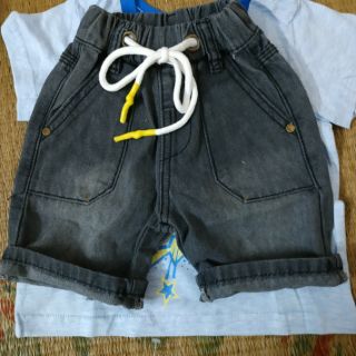 Set Jumping beans cáo xanh quần bò