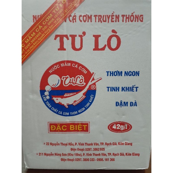 Nước mắm truyền thống Tư Lò Kiên Giang 6 chai 500ml 42 độ đạm