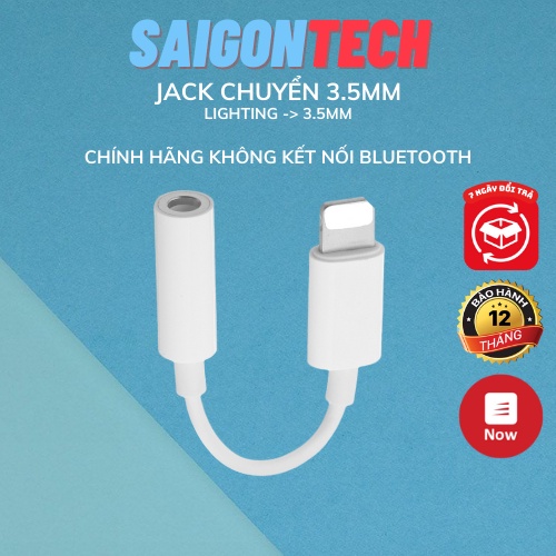 Jack Chuyển Đổi Cổng Tai nghe Lighting Sang 3.5mm Nhà Táo Zin Máy, Jack Chuyển Cổng Sạc