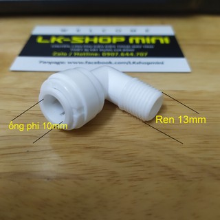 Nối ren phi 13mm ra ống dây phi 10mm (co nối, nối thẳng)