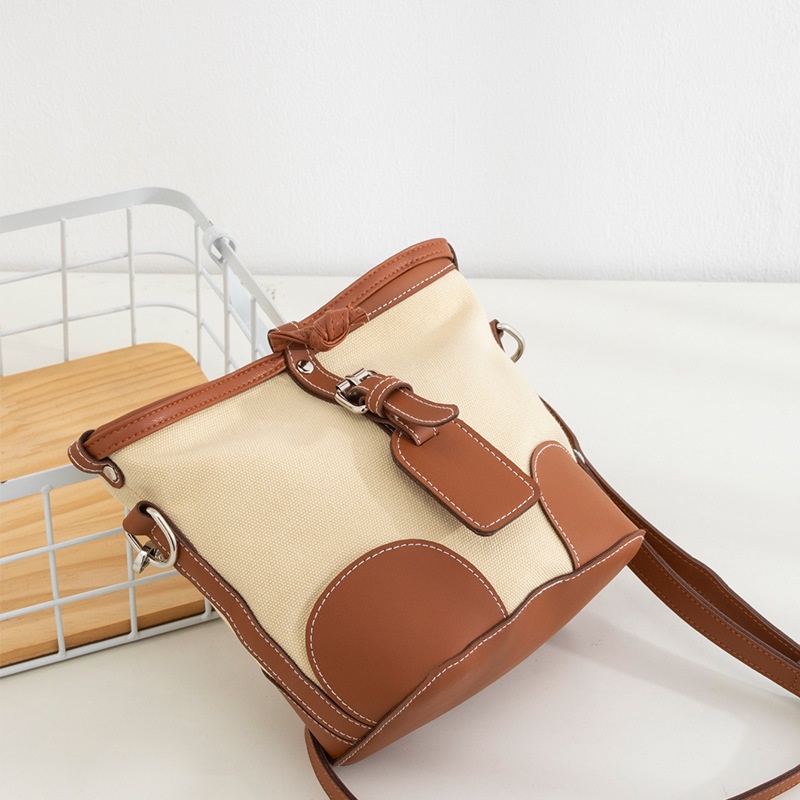 Túi Đeo Chéo Màu Sắc Tương Phản Phong Cách retro Thời Trang Cho Nữ
