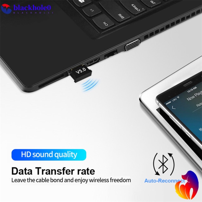 Đầu thu phát tin hiệu Bluetooth 5.0 không dây cổng USB chất lượng cao cho máy tính