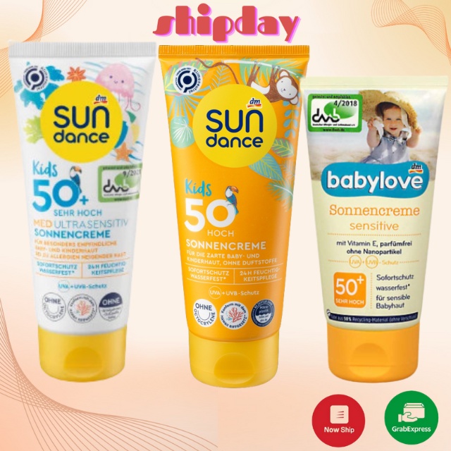Kem chống nắng trẻ em Babylove/Sundance cho bé từ sơ sinh