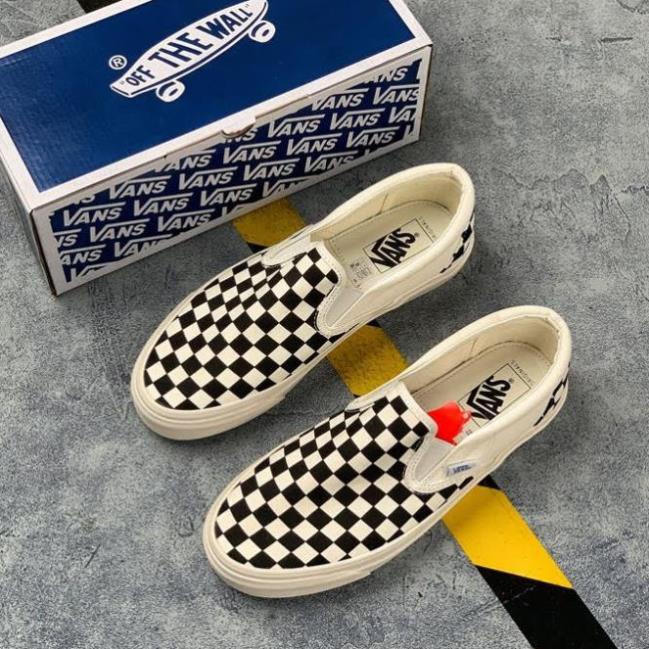 Giày thể thao vans lười caro nam nữ  Giày slip on kẻ ô hot 2022
