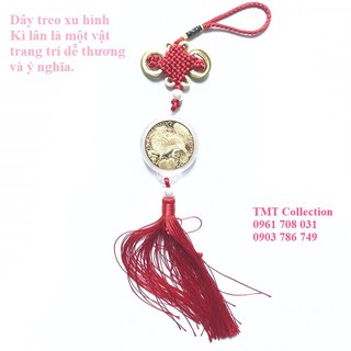 Dây treo may mắn xu hình con Kì lân màu đỏ hoặc vàng, mang lại may mắn, hạnh phúc - TMT Collection - SP001140