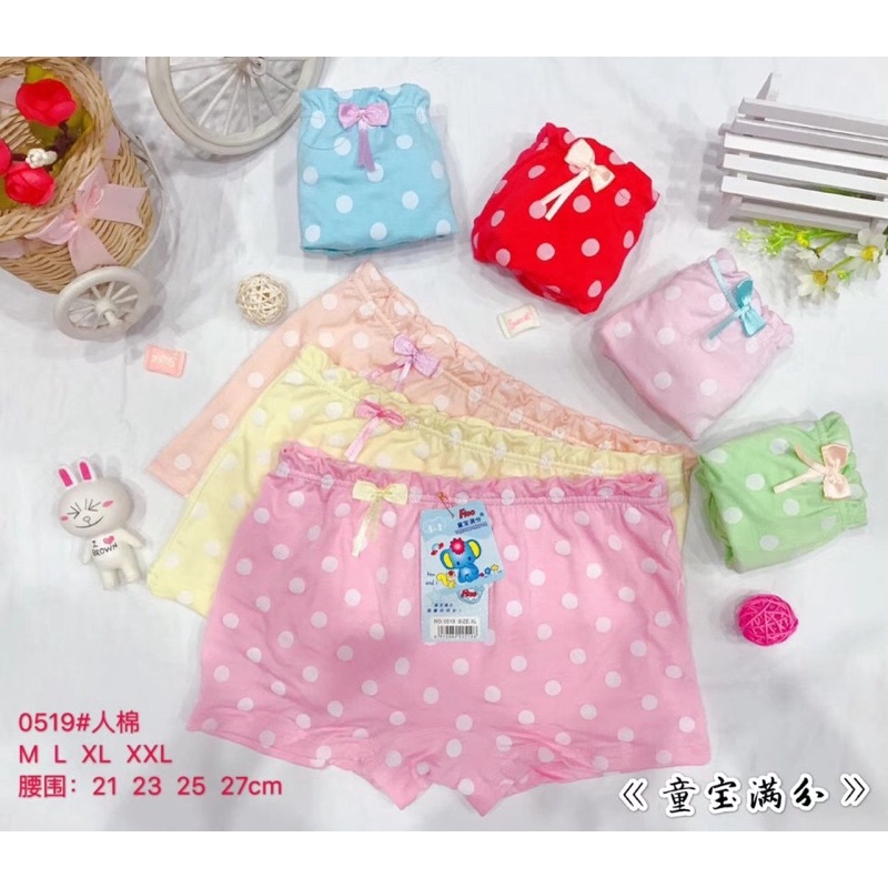 Combo 3 quần lót đùi bé gái - quần chíp đùi cotton hoạ tiết dễ thương.