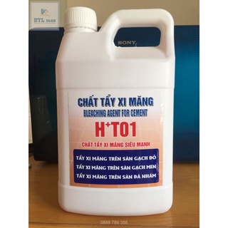 Tẩy xi măng trên nền gạch. Tẩy xi măng H + T 01 Chai 1.8L