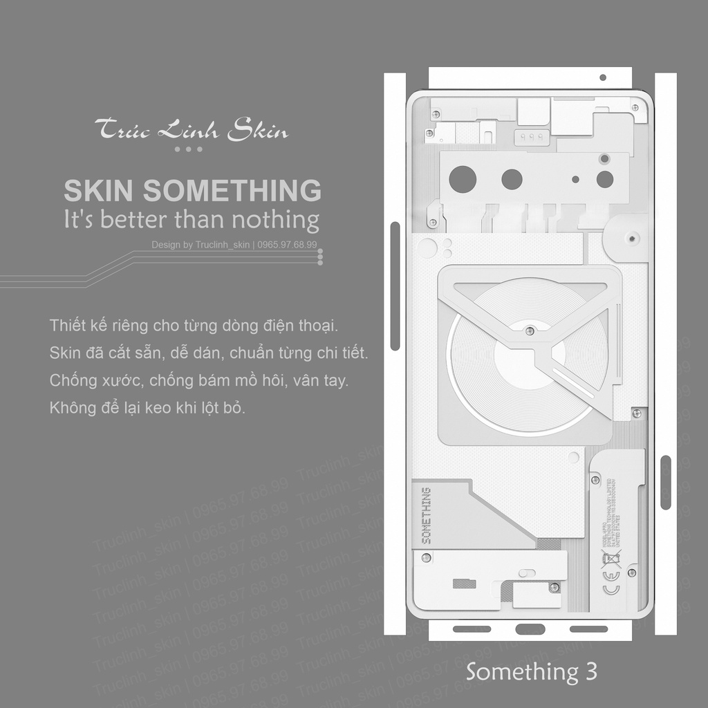 Skin dán điện thoại mẫu Something Nothing