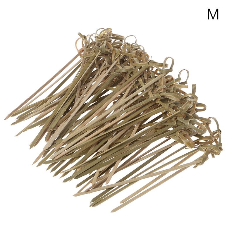 Set 100 Xiên Tre Thắt Nút Dùng Một Lần Trang Trí Đa Ứng Dụng