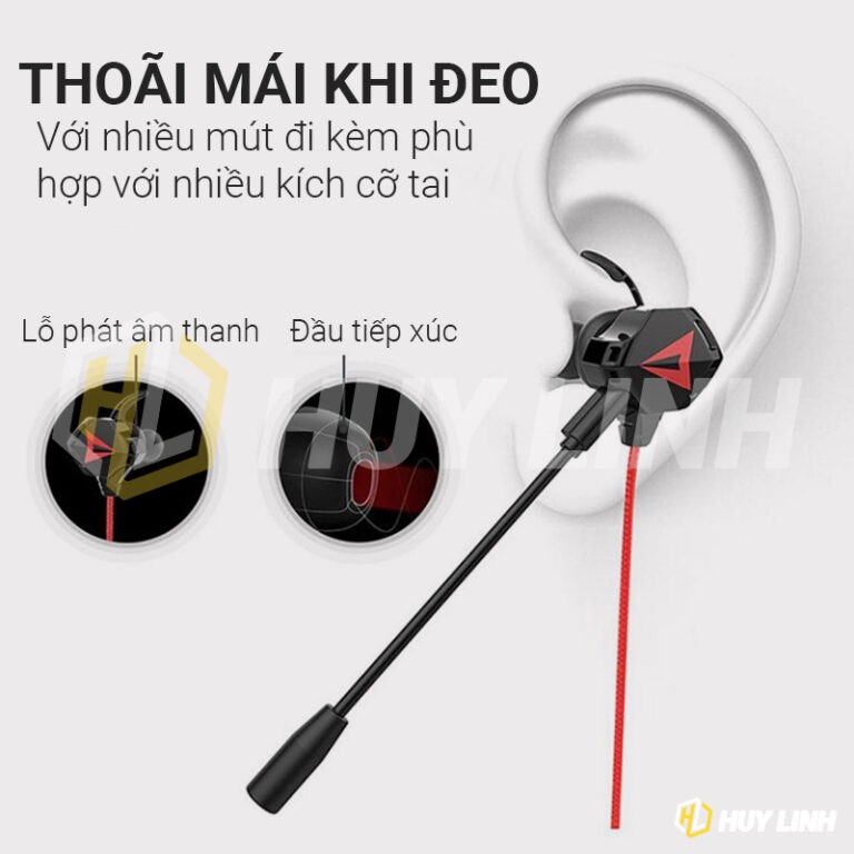Tai nghe chơi game FPS Pubg G901 có Micro HD, chân 3.5mm - có Mic âm thanh chuẩn Stereo chuyên Game Mobile, PC /ROS/FF