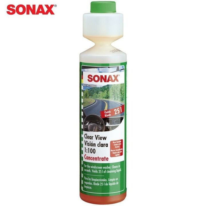 Nước rửa kính đậm đặc và làm trong kính lái ô tô Sonax 371141 dung tích 250ml - HÀNG CHÍNH HÃNG