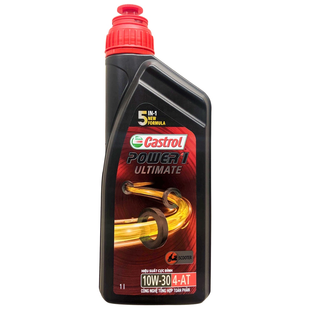 CHAI 1L DẦU NHỚT TAY GA CASTROL POWER 1 -ULTIMATE 10W-30 (1L - 1000 ML)
