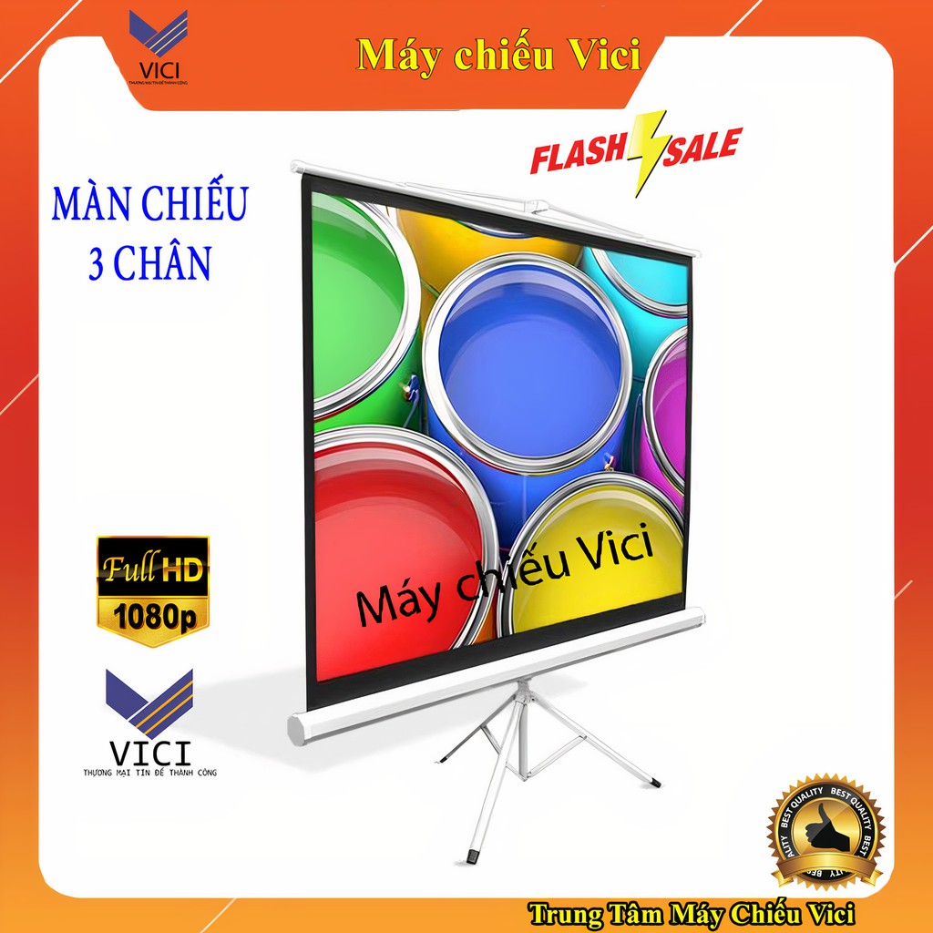 [Mã 159ELSALE hoàn 7% đơn 300K] Màn Chiếu 3 Chân 85inch Kích Thước 1m52 x 1m52 Chính Hãng