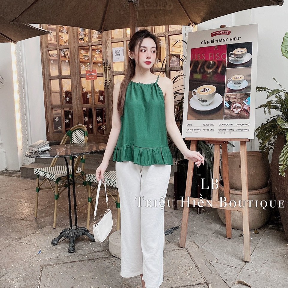 Set đồ nữ cá tính, set quần lửng áo dây đi chơi sang chảnh mùa hè đẹp 8A00085 | BigBuy360 - bigbuy360.vn