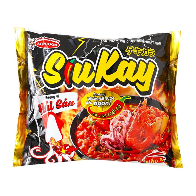 Mỳ SiuKay cấp độ 7 vị bò/hải sản 127g