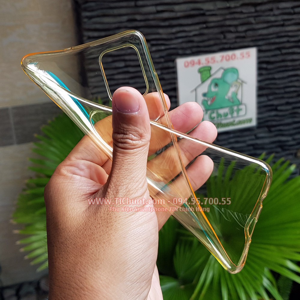 [Loại Tốt] Ốp lưng Samsung A51 Silicon Vàng Nhạt Trong Suốt