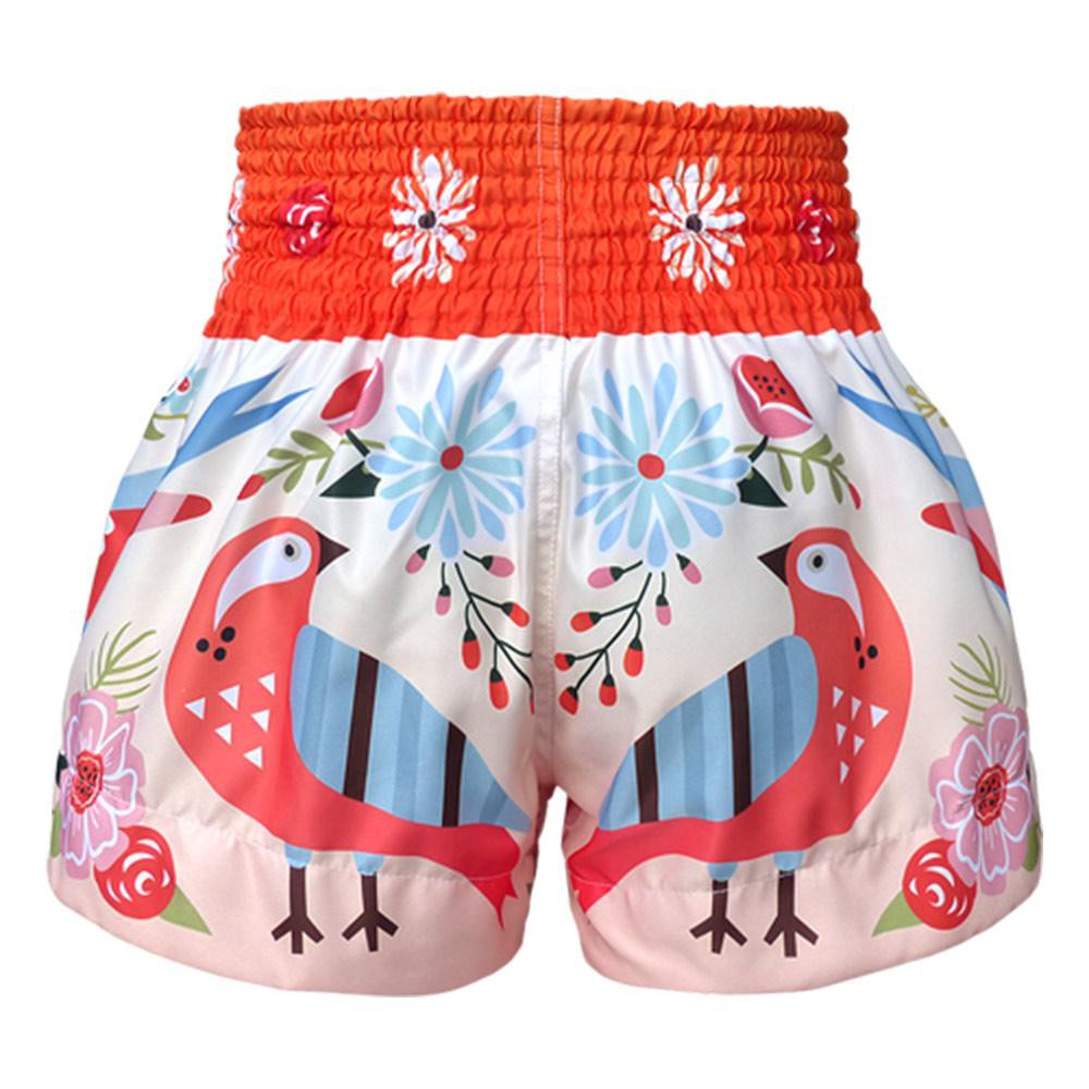 Quần Muay Thai Tuff Pastel Birds - Orange