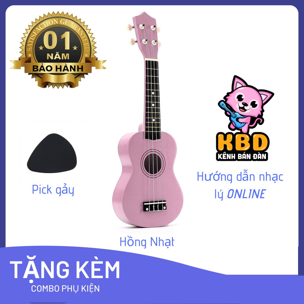 Đàn Ukulele soprano màu trơn KBD 33A15-Do (Màu đỏ)