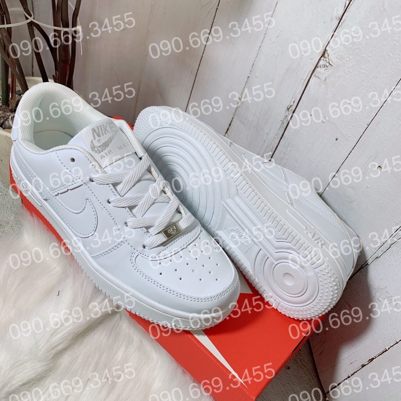 Giày sneaker trắng nam nữ af1_trắng- da đẹp hàng chuẩn - tặng hộp