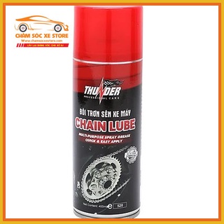 Chai Xịt Bôi Trơn Bảo Dưỡng Sên, Xích Xe Mô Tô Thunder Chain Lube 400ml
