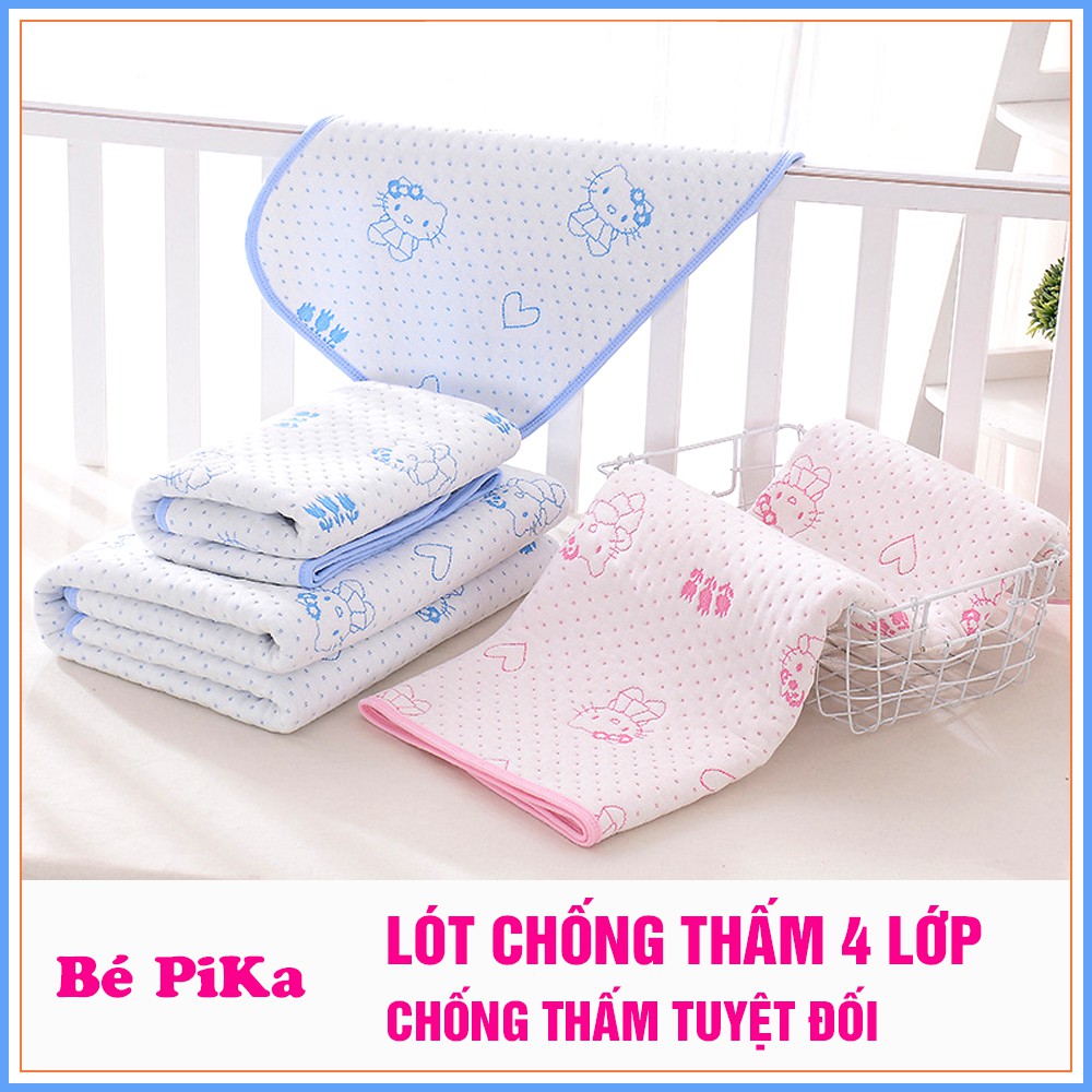 Lót chống thấm dùng thay bỉm 4 lớp loại đẹp cho bé kích thước 50 x 70cm