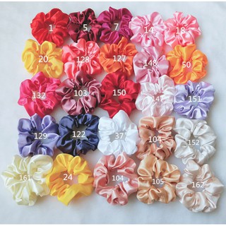 {Ảnh thật- Màu sáng} SCRUNCHIES PHI BÓNG- CỘT TÓC VẢI THỜI TRANG NỮ