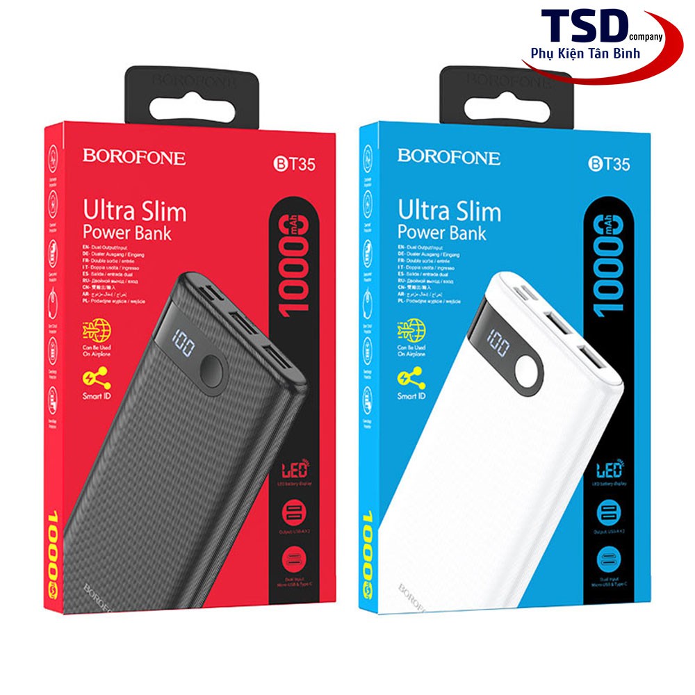 Pin Sạc Dự Phòng Borofone BT35 10000mAh Chính Hãng