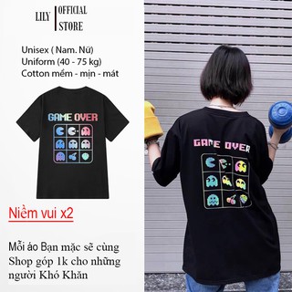 Áo Thun Tay Lỡ NAM NỮ Form rộng in PACMAN PHẢN QUANG 7 màu (Chương trình tháng 11)