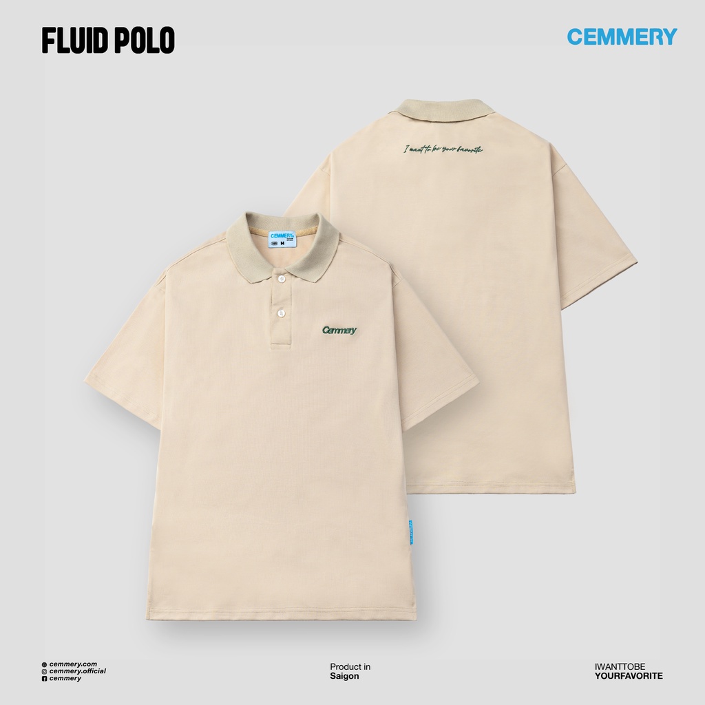 Áo Polo Unisex Local Brand CEMMERY CVC mềm mại - Fluid Polo | BigBuy360 - bigbuy360.vn