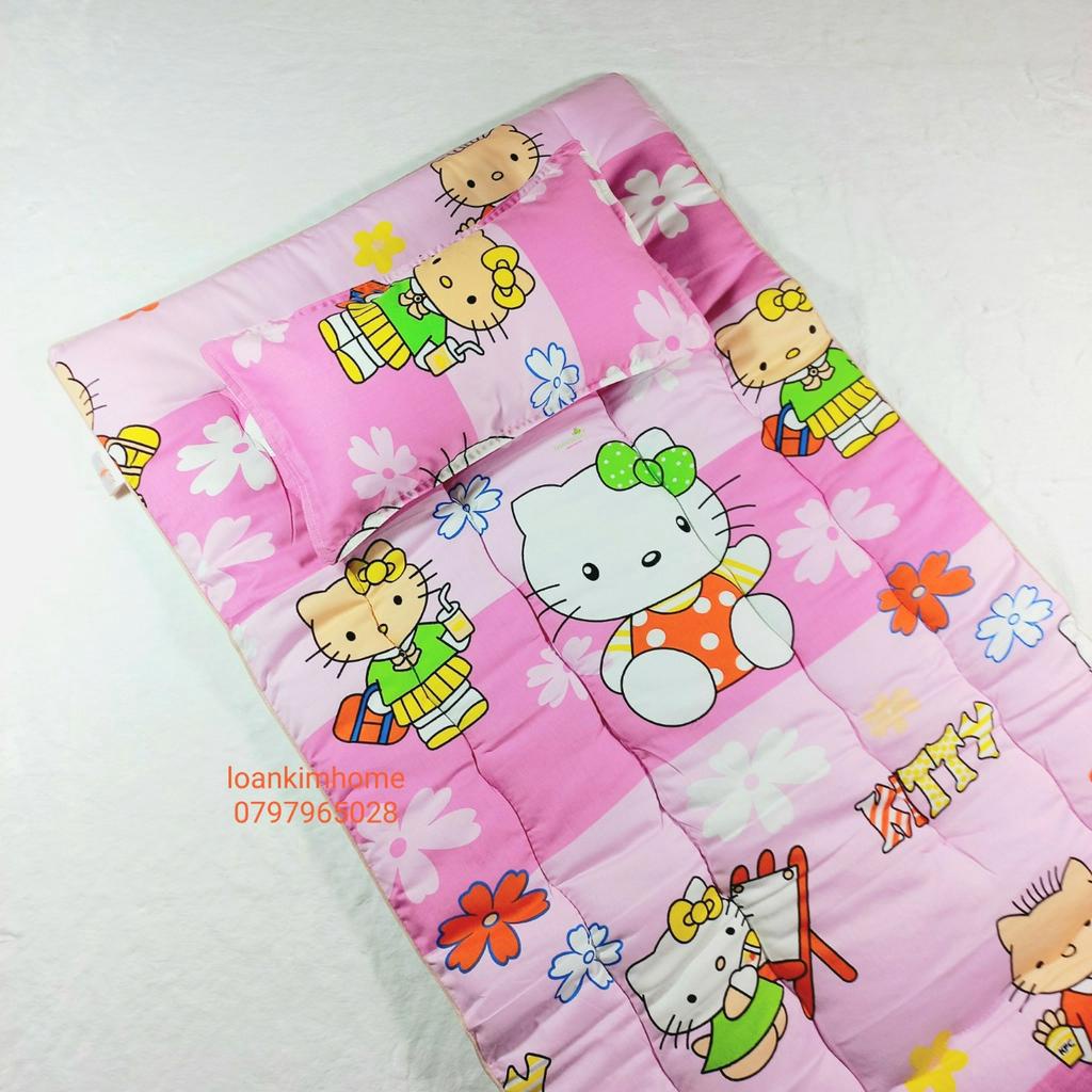 Combo nệm + gối nhà trẻ, bé đi mẫu giáo và bán trú tiểu học 1 đến 8 tuổi Kimhome