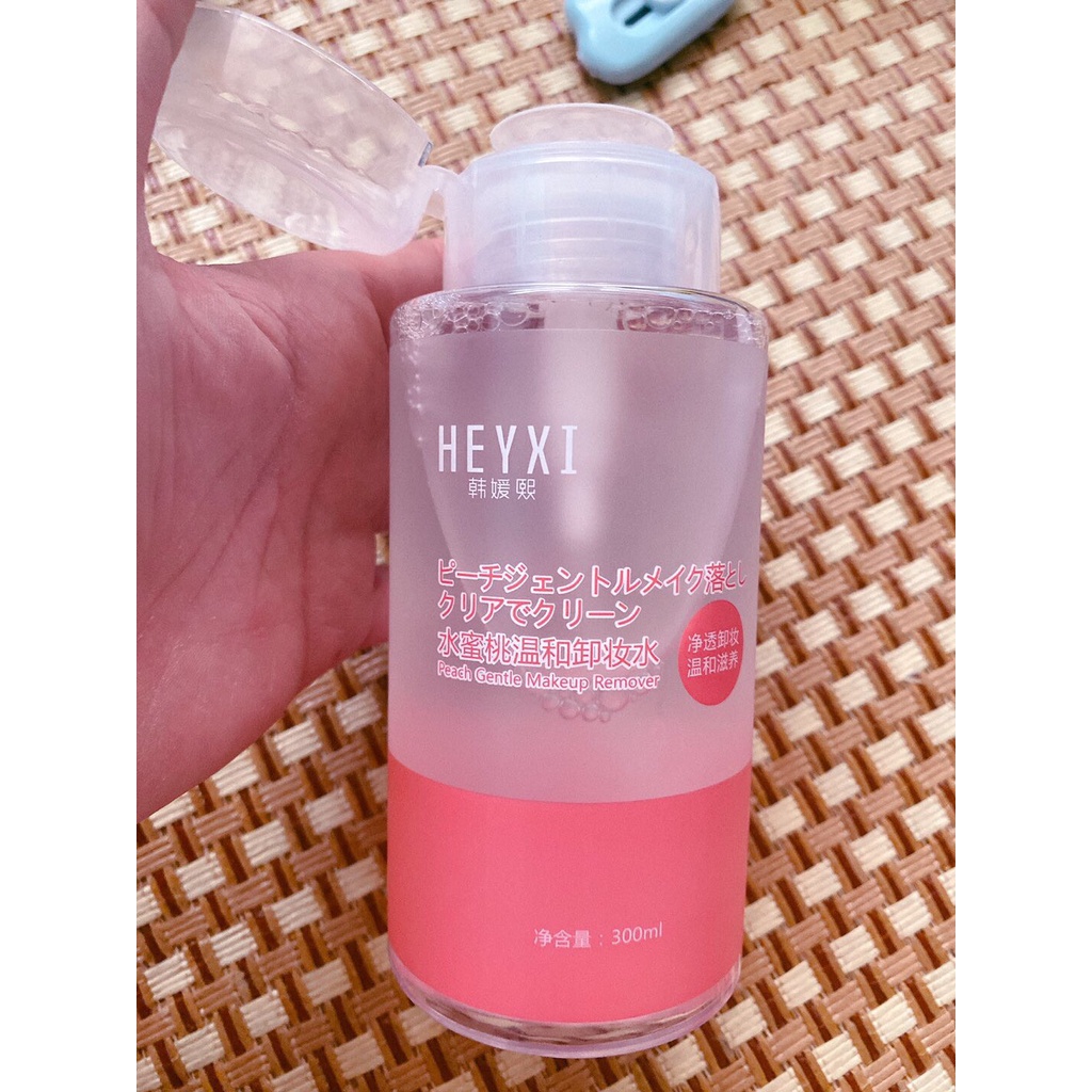 Nước tẩy trang Đào HEYXI làm sạch dưỡng ẩm Peach Gentle Makeup Remover an toàn cho da - xilin house