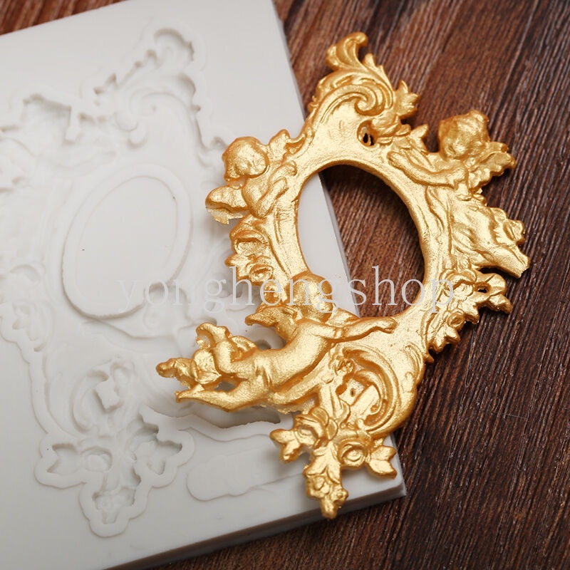 Khuôn Silicone Tạo Hình Trang Trí Bánh Phong Cách Baroque Cổ Điển